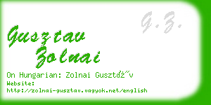 gusztav zolnai business card